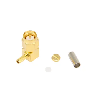 

100 Pieces SMA Male Plug 90 Degree Crimp RG174 RG316 LMR100 Cable Right Angle RF Coaxial Connector