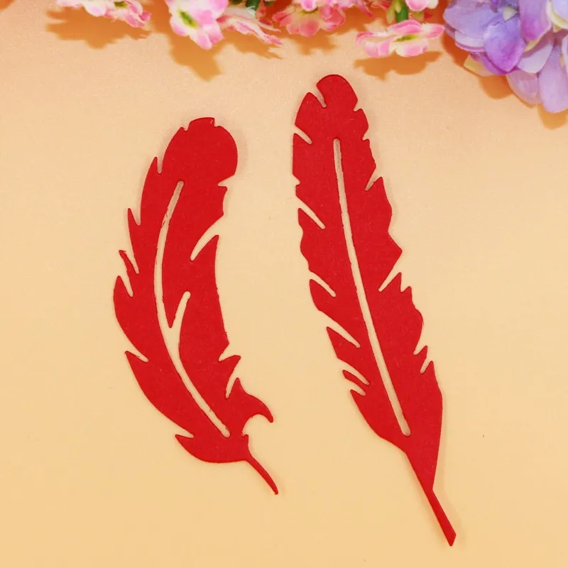 

YLCD086 Feather Metal Cutting Dies For Scrapbooking Stencils DIY Cards Album Decoration Embossing Folder Die Cutter Template