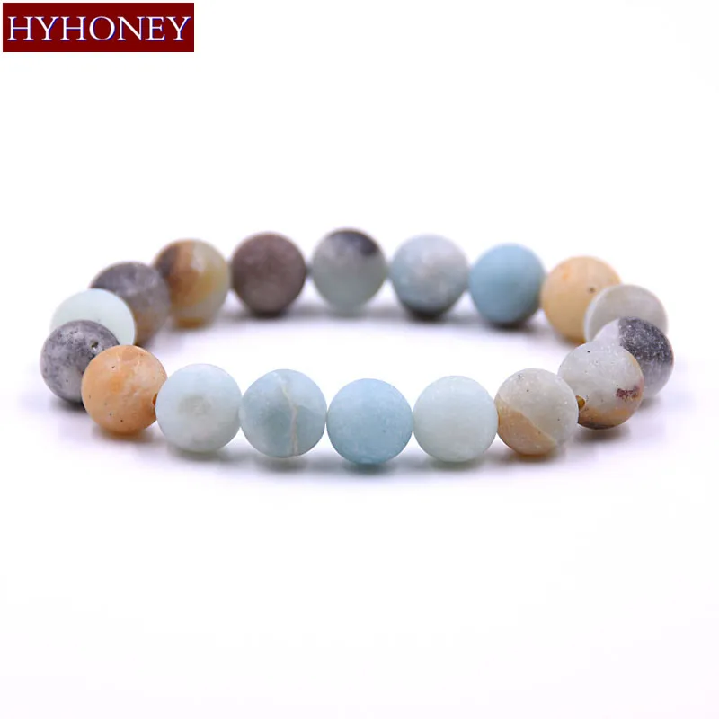 HYHONEY 8 мм 10 мм унисекс натуральные браслеты из камней для женщин эластичный камень мужской браслет с бисерамы pulseira masculina