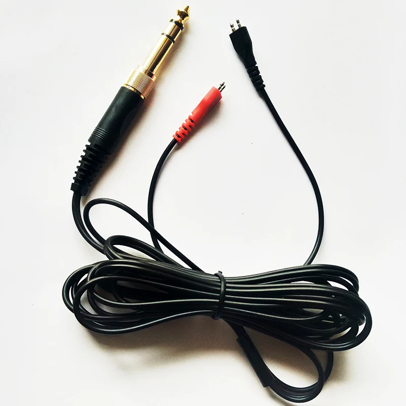 2pcs HD25 Replacement Audio Cable For Sennheiser HD25 HD25 1 HD25 1 II HD25 C HD25 13 HD 25 Headphones Audio Cable With 6 3 Plug
