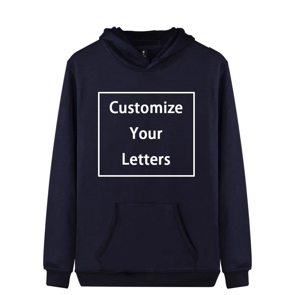 

DropShipping DIY Custom Logo Hoodies With Pocket Women Men Kpop Customize Member Member Name Print Pullover Sweatshirt Moletom