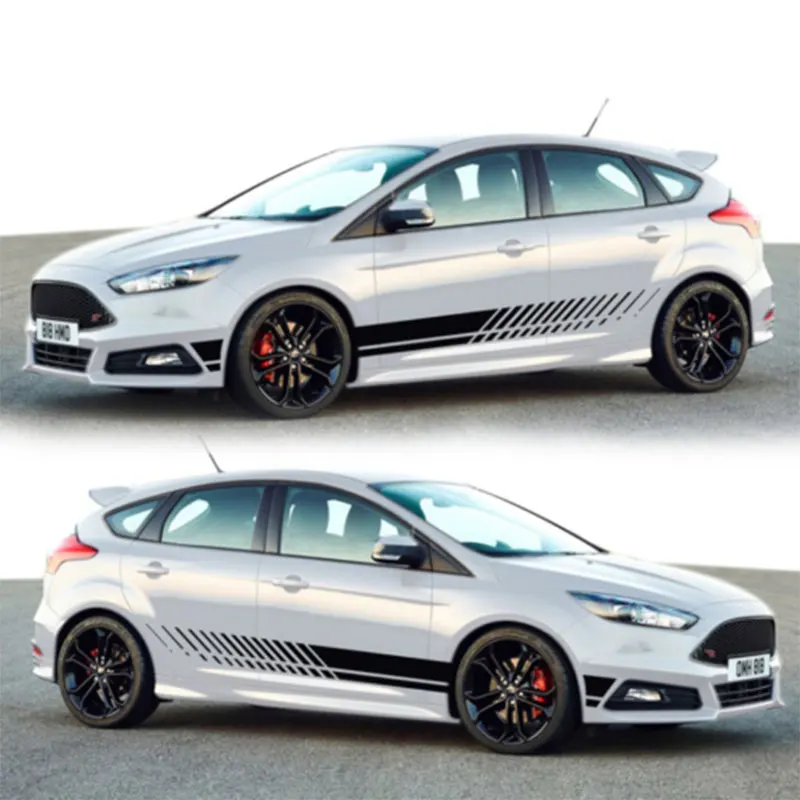 

Automobile 2x FOR Car Racing Stripe Graphic Body Lower Door Panel Decals for Vinyl Side Sticker DA-8G5
