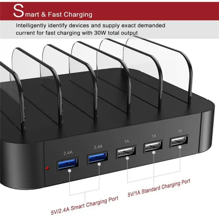 Портативная зарядная станция несколько USB зарядная станция с портами для телефонов планшетов