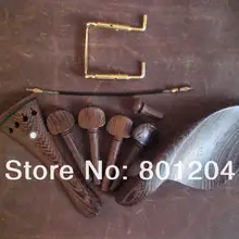 5 комплектов венге Скрипка для скрипки с золотым подставка для подбородника с винтовым креплением и хвостик