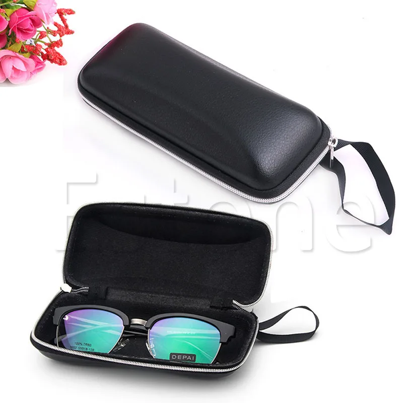 Rectangle Grid Zipper Colorful Cover Sunglasses Case For Women Glasses
