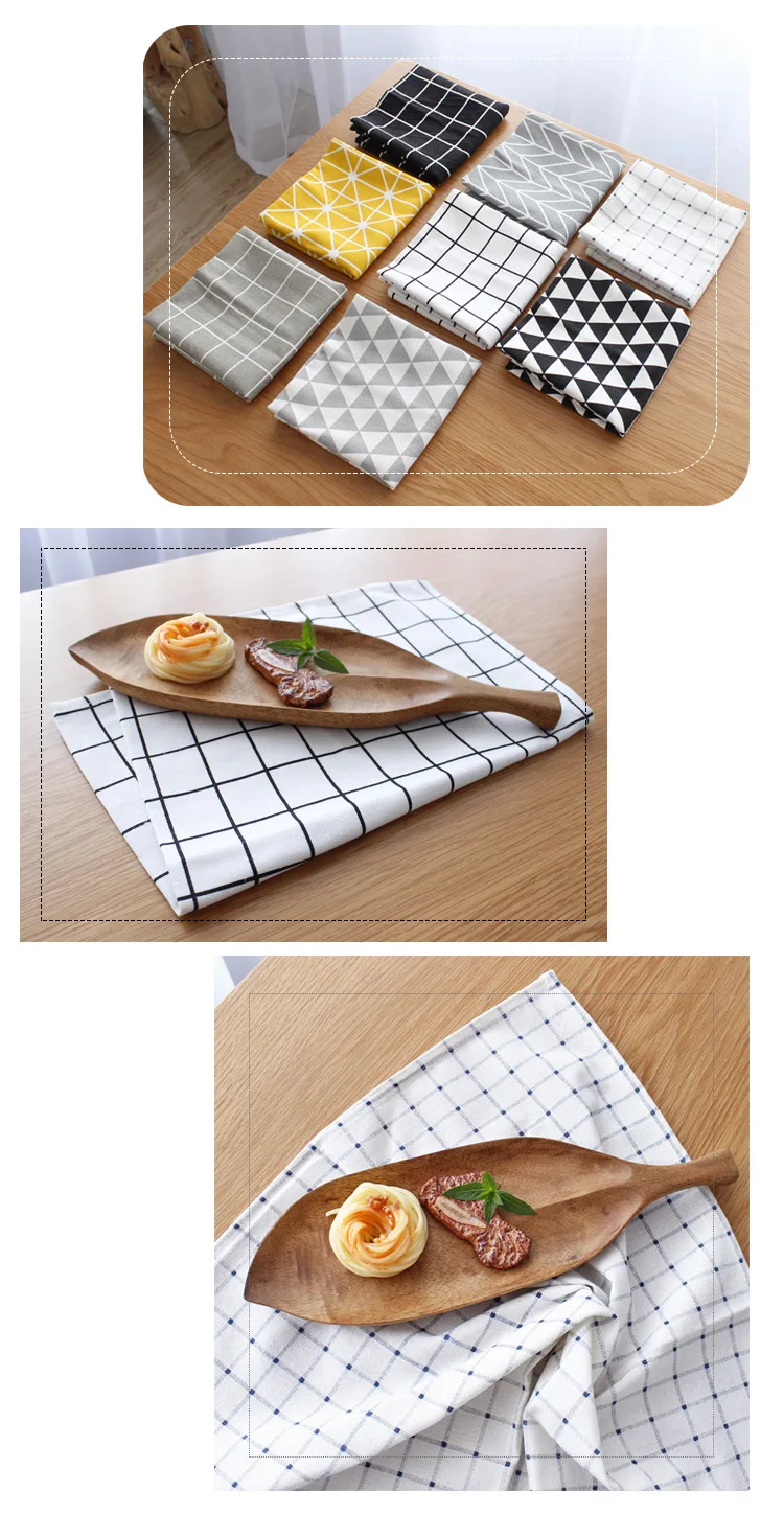 40x60 см простая прямоугольная хлопковая салфетка полотенца обеденный набор ковриков на стол 6 кухонное место коврик для стола чаша тарелка коврик подставки