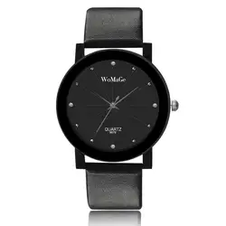 WoMaGe Роскошный Кристалл Часы Для женщин кожаный ремешок женские часы час montre homme mujer Новый дизайн relogio feminino reloj mujer