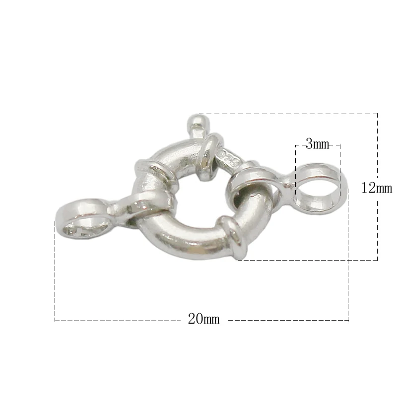 Beadsnice из чистого 925 пробы серебра пружинное кольцо застежка с открытым прыгающим кольцом браслет Пружинные застежки фурнитура для ювелирных изделий ID36521