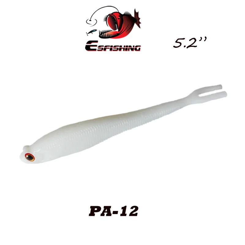 Esfishing рыболовные приманки Real Shad 130 мм 6 шт. пластиковые приманки Китай Swimbait снасти Swimbait Shad приманки для рыбалки форели - Цвет: PA12