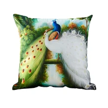 

RUBI printing digital 3D peacock cushion cover for sofa pillowcase home decorative off 10%