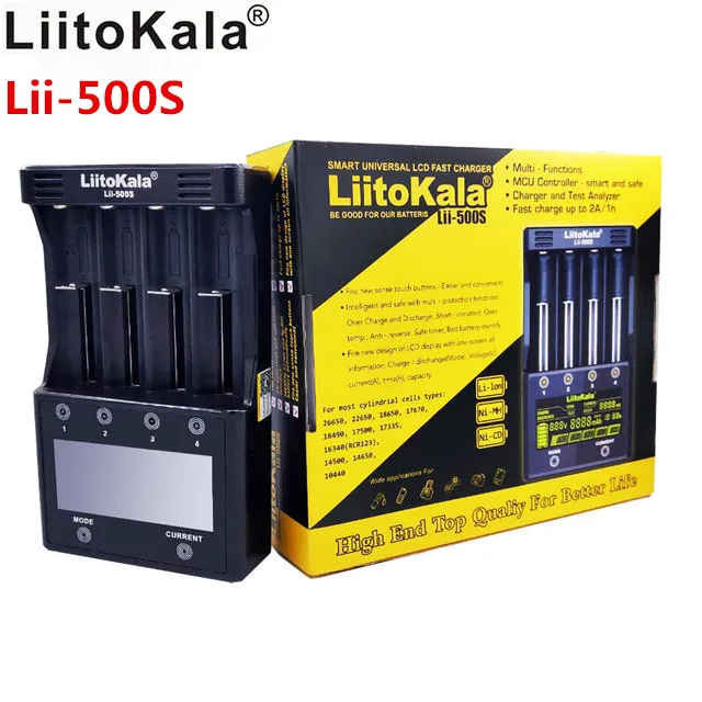 Зарядное устройство LiitoKala для аккумуляторов 18650 зарядное 26650 21700 AAA AA проверка