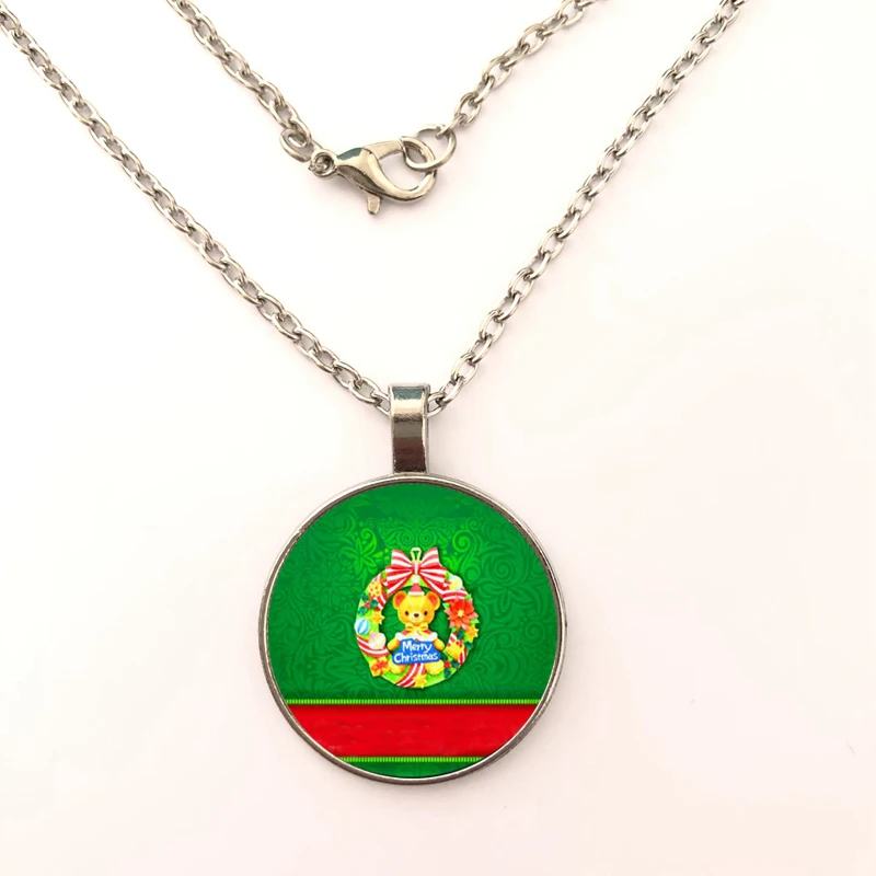 Новинка 2019 модный круглый стеклянный кабошон медвежонок кулон ювелирное изделие