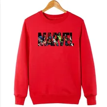Hot new MARVEL Crew Neck Sweatshirt Fashion Cotton Print Hip Hop Hoodie Sweatshirt Men's Black Jacket Hoodies M-2XL