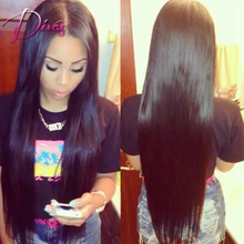 Wholesale Price Silky font b Straight b font V Part Human font b Hair b font