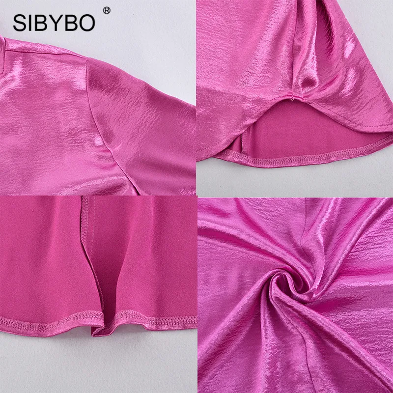 Sibybo Глубокий V Drawstring осенний комплект из двух предметов для женщин с отложным воротником сексуальный женский комплект пальто и шорты Повседневный Женский комплект 2 шт