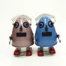 [Funny] взрослая Коллекция Ретро заводная игрушка металлическая Оловянная космическая яйцо инопланетянин яйцевидные роботы Механическая заводная игрушка фигурка детский подарок