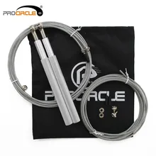Серебряная Скакалка ProCircle, лучший скоростной кабель подшипника для двойных скакалок, Скакалка для фитнеса, Сумка