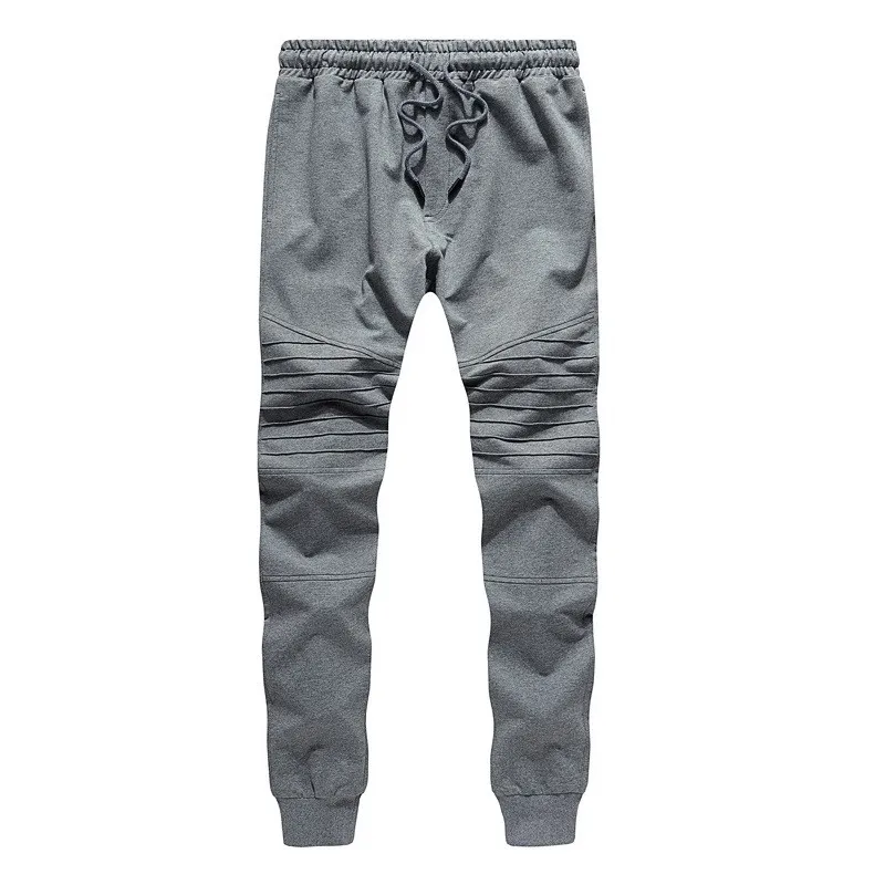 Мужская Уличная одежда с принтом,, узкие штаны в полоску с трафаретным принтом, мужские спортивные штаны с эластичной резинкой на талии, свободные штаны для бега - Цвет: LK43 grey
