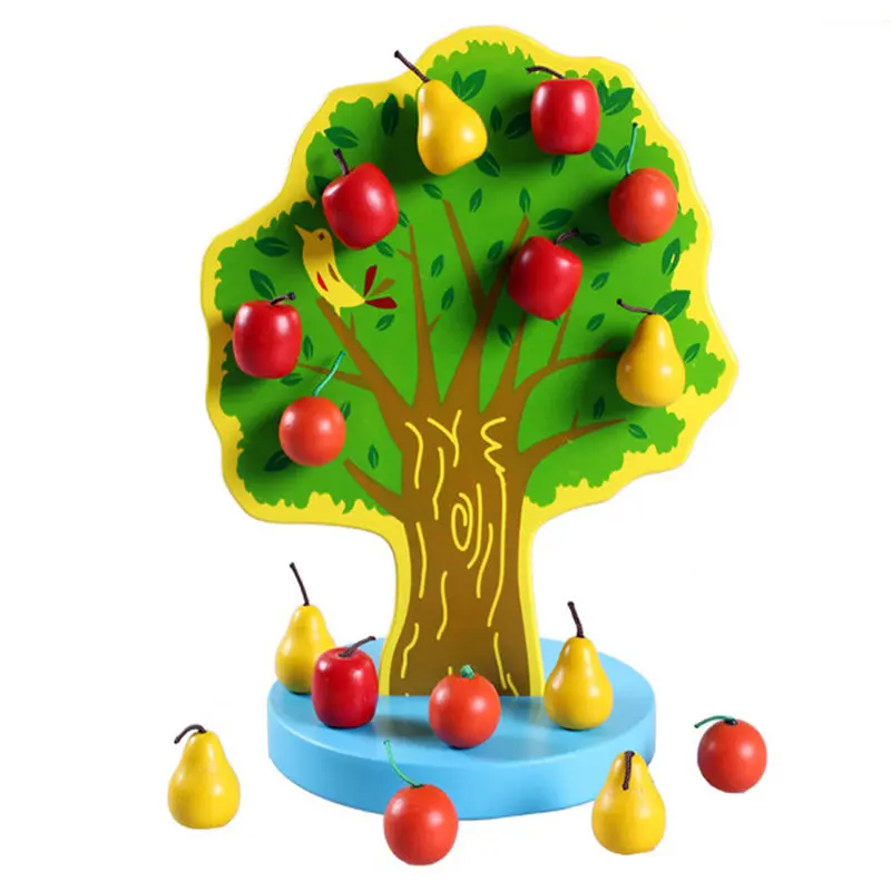 Free shipping Wooden toys assemble magnetic fruit tree ...