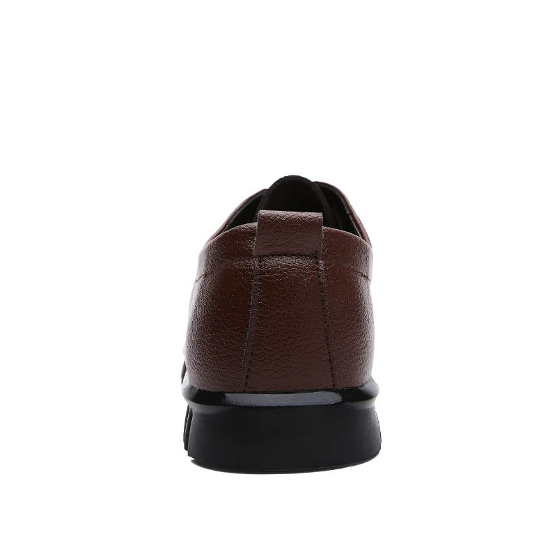 YIQITAZER/ г. Летняя мужская обувь на плоской подошве обувь на платформе Мужская модная деловая Брендовая обувь черного цвета кожаные мужские Размеры 7-9,5