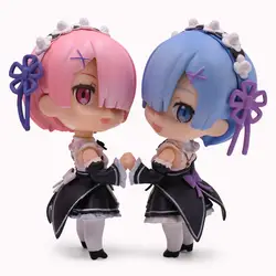 2 стиля Q Ver Аниме Re: жизнь в другом мире от нуля Nendoroid рам и рем ПВХ фигурку Коллекционная кукла модель игрушки