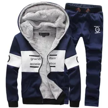 M-5XL 2016 (hoodies + pants) stilvolle männer verdickung der warme winter hoodies/Männlichen erhöhen wolle warm schlank mantel farbe passenden anzüge