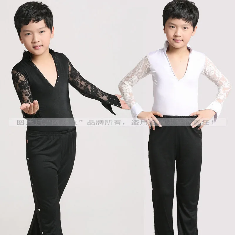 4 17Y Boys Spandex Dance Clothing Latin Dance Costumes For Boy Kids
