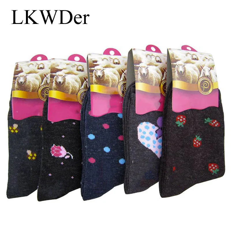 LKWDer 12 шт. = 6 пар женские шерстяные носки по цене изготовителя мягкие теплые практичные Прочные Женские носки женские высококачественные зимние носки