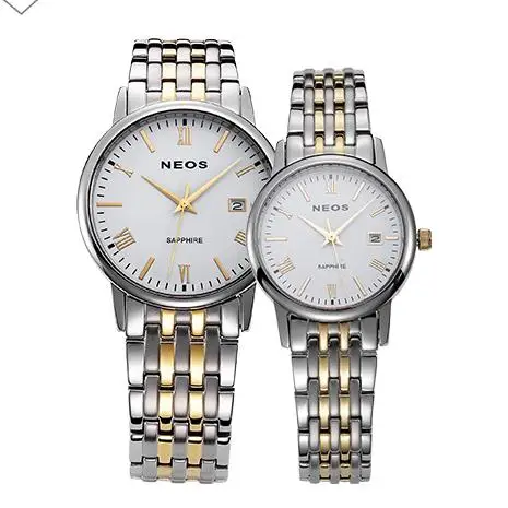 

NEOS Brand Stainless Steel Strap Waterproof Quartz Men Watch Business Savings Small Three Needle Watch Lovers' Watch