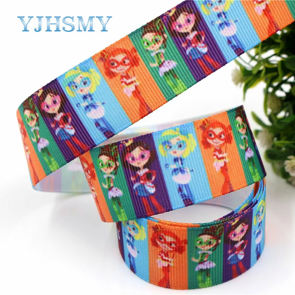 YJHSMY D-18409-591, 25 мм 5 ярдов мультфильм печатных корсажные ленты, DIY ручной работы аксессуары для волос материал свадебный подарок упаковка