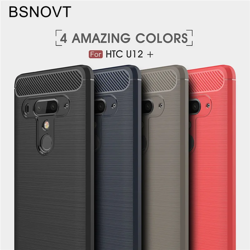 

BSNOVT sFor HTC U12 Plus Case For HTC U12 Plus Cover Shockproof Silicone Brushed Phone Back Case For HTC U12 Plus U12+ Capa 6.0"
