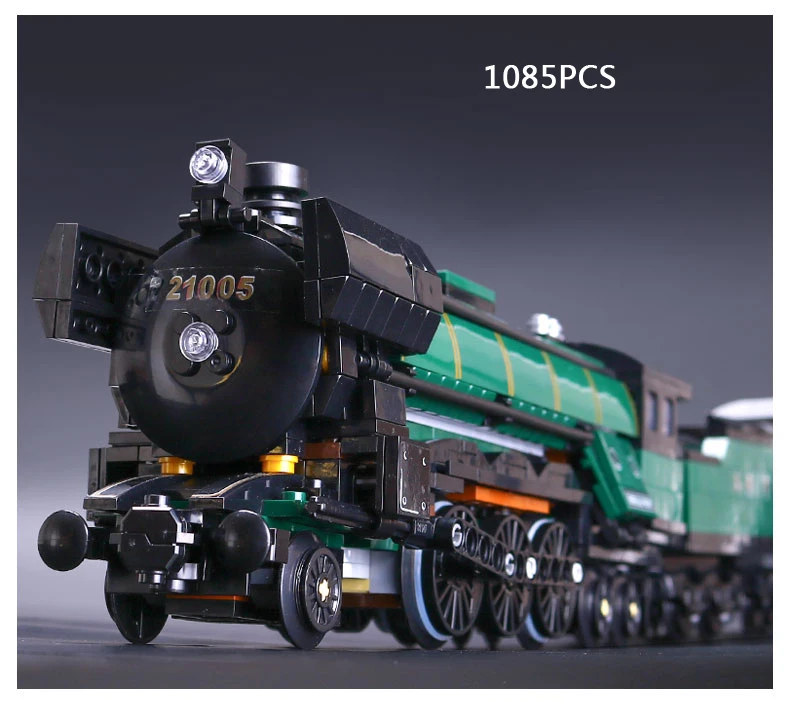 

2016 Lepins Creator Emerald Night Simulation Steam Train Building Block Cleaner Conductor bricks Compatible Lego10194 Toys