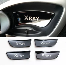 4 шт. серябряные черные чашки накладки под внутренние ручки дверей из нержавеющей стали для Lada Xray X-ray X ray Лада Икс рей Хрэй