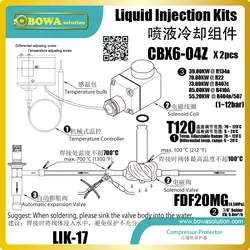 Впрыска жидкости Наборы является хорошим выбором для охлаждения Низкая температура винтовой компрессор agaist слишком высокая температура