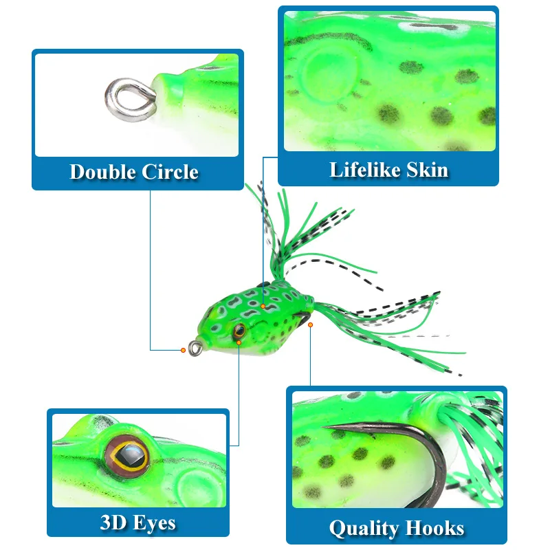 Lures Soft Bait Silicone Thunder Frog 14g/6cm Black Fish Bait Lure Artificial Bionic Bait Fishing Gear  jooyoo