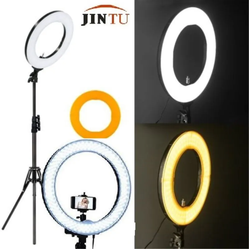 JINTU RL 18 &quotкольцо для светодиодной фотосъемки 5500K легкий штатив макияжа Youtube