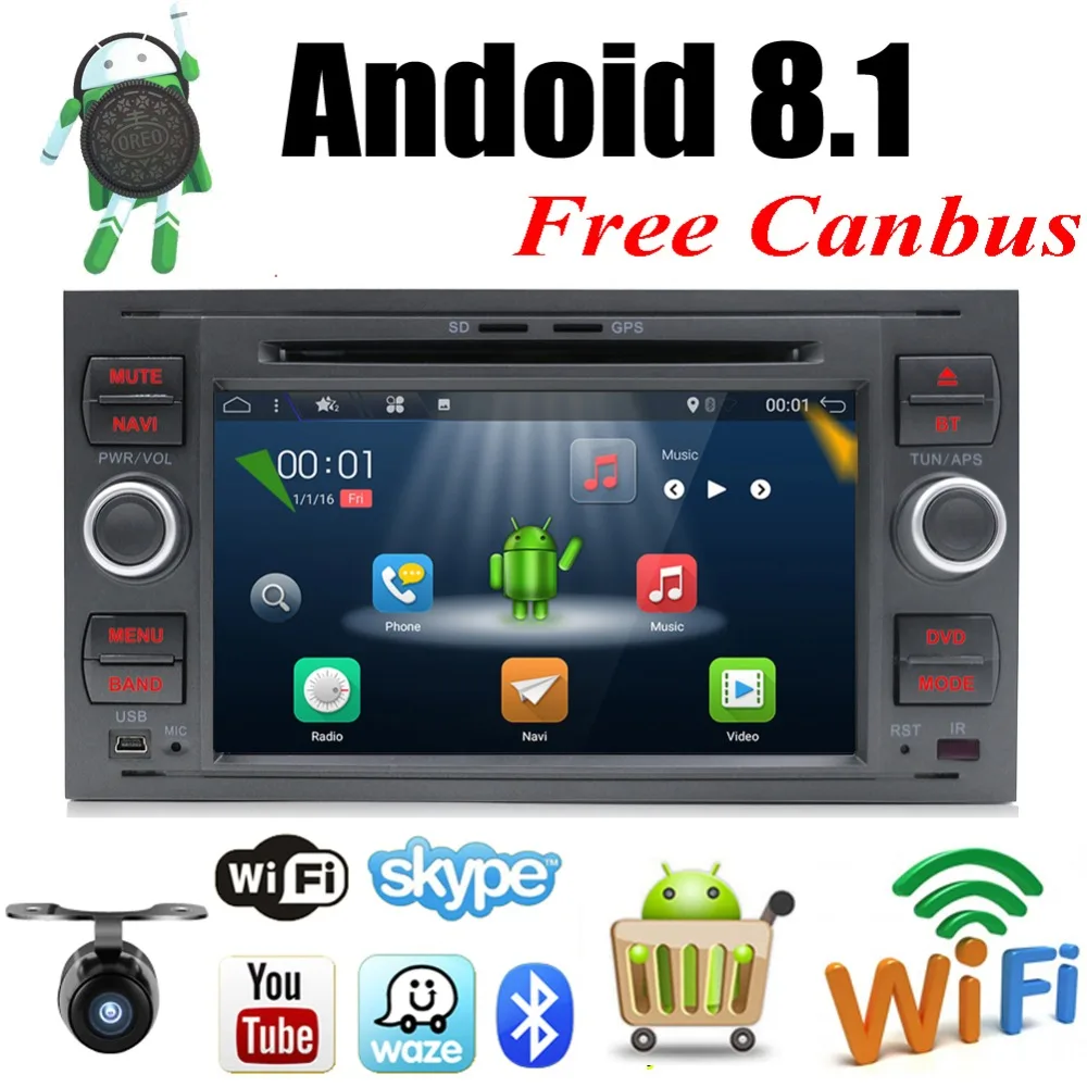 

Bosion Car Multimedia Player Octa Core Android 8.1 GPS Autoradio 2 Din 7 Inch For Ford/Mondeo/Focus/Transit/C-MAX/S-MAX/Fiesta