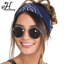 

Haimeikang Cashew Flowers Printed Elastic Hair Bands Headwear for Women Sports Yoga Bandana Turban Headband Hair Accessories