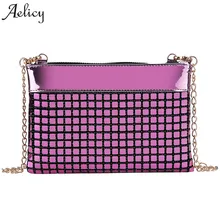 Aelicy Для женщин модные лазерная плед кожаная сумка с плеча сумки Для женщин известные бренды bolsa feminina