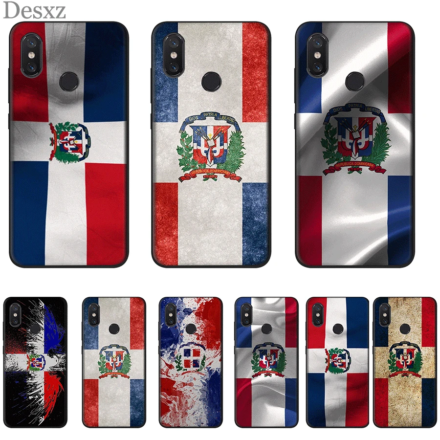 

Desxz Cell Phone Case Silicone For Xiaomi Redmi Note 4 4X 5 6 7 Pro 5A Prime Cover Bag Dominican Republic Flag Bag Shell