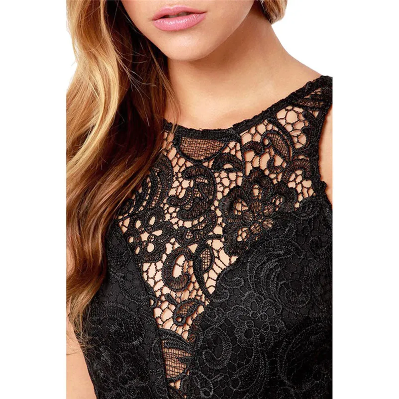 2018 Fashion summer dress women beach dress Casual Backless Prom Cocktail Lace Short party Mini Dress vestido de festa J27#N (10)