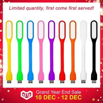 

10 Pcs Mini Flexible USB LED Light Lamp Portable Super Bright Book Light Reading Lamp For Power Bank Computer Notebook