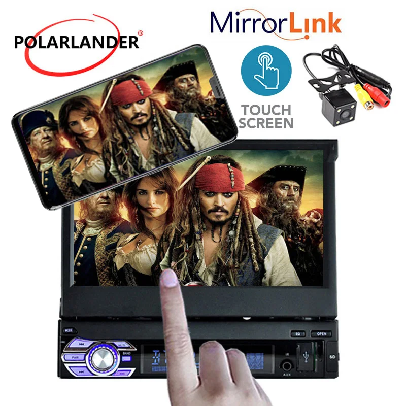 Авто 7 'Ƈ Din поддержка Bluetooth 3 языков с USB/SD/AUX/EQ/FM/TFT автомобильный радиоприемник