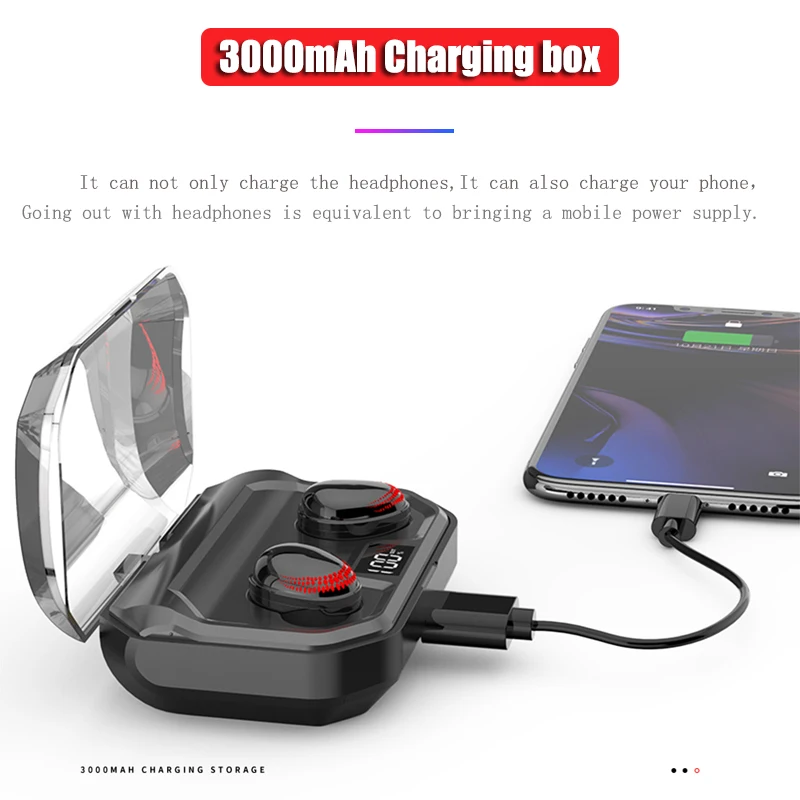 Bluetooth headset X10 TWS auriculares bluetooth inalambrico Smart Touch Stereo waterproof Headset 3000mAh auriculares bluetooth