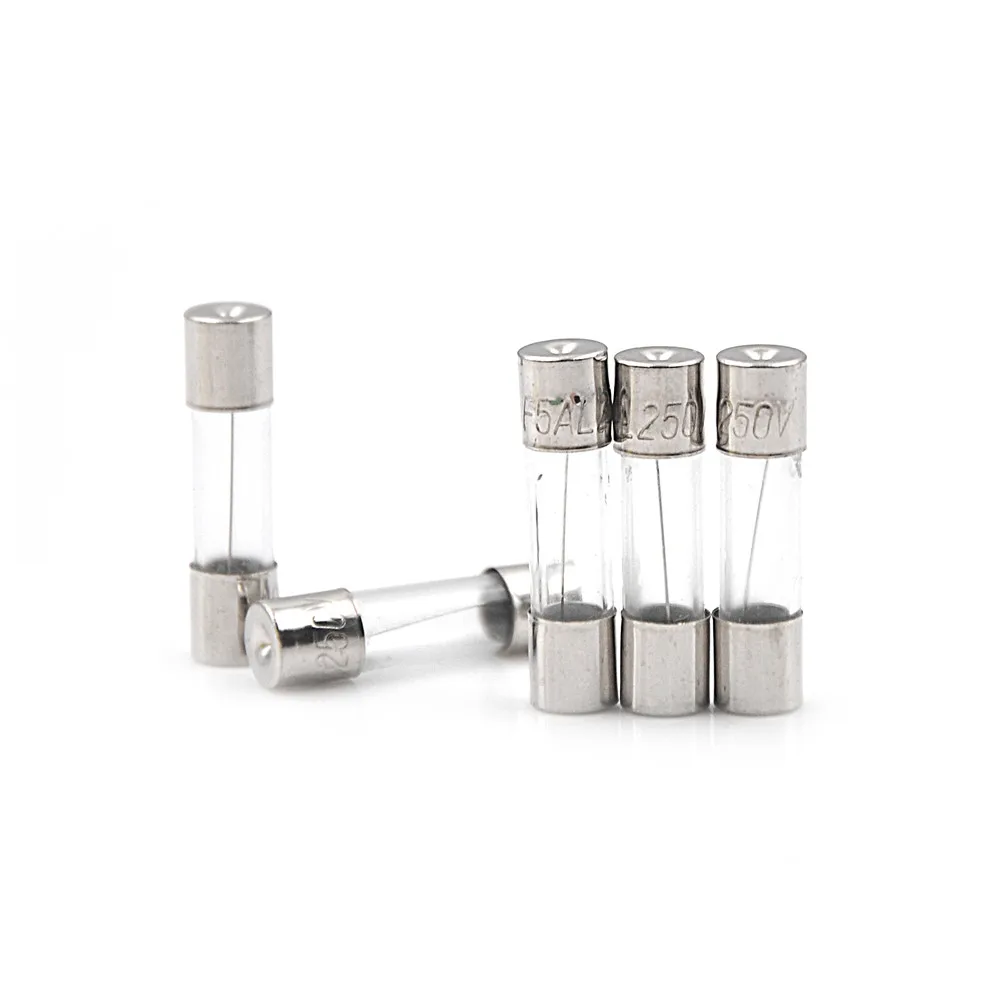 100PCS/lot 5*20 mm Glass fuse tube 0.5A 1A 3A 3.15A 5A 10A 15A 20A