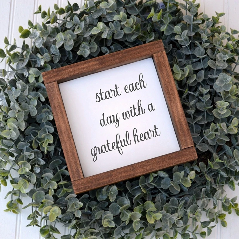 inch frame 30x30 Heart Start Day Canvas Wall Print Each A Grateful Quote inch frame 30x30 Heart Start Day Canvas Wall Print Each A Grateful Quote