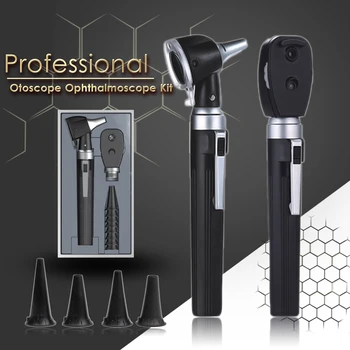 

CE Medical Professional ENT Diagnostic Portable Endoscope Opthalmoscope LED Otoscopio Direct Fiber Otoscope Ophthalmoscope Kit