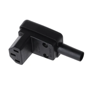 

90 Degree Angled IEC 320 C13 Female Plug AC 10A 250V Power Cord Cable Connector Damom