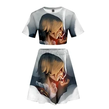 Лидер продаж года, костюм с объемной короткой юбкой из аниме футболка с короткими рукавами и короткая юбка комплект из двух предметов, высокое качество, повседневная одежда