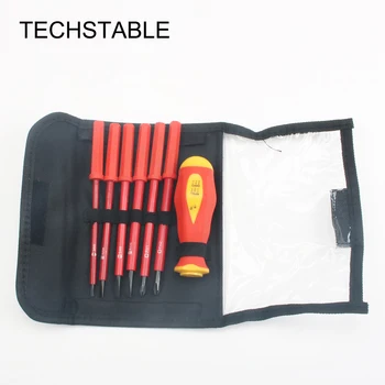 

Insulated S2 alloy steel Screwdriver Set Electrician Dedicated Slotted Phillips with strongly magnetic Hand Tool 7Pcs LUBAN